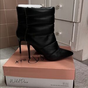 Wild Pair Black Heeled Boots